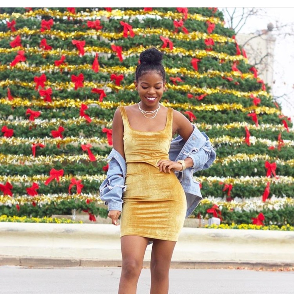 Mustard Mini dress
